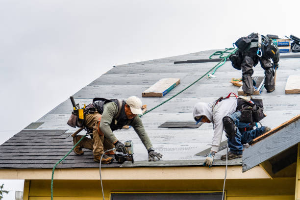Professional Gutter Installation technician working in New Stanton, PA